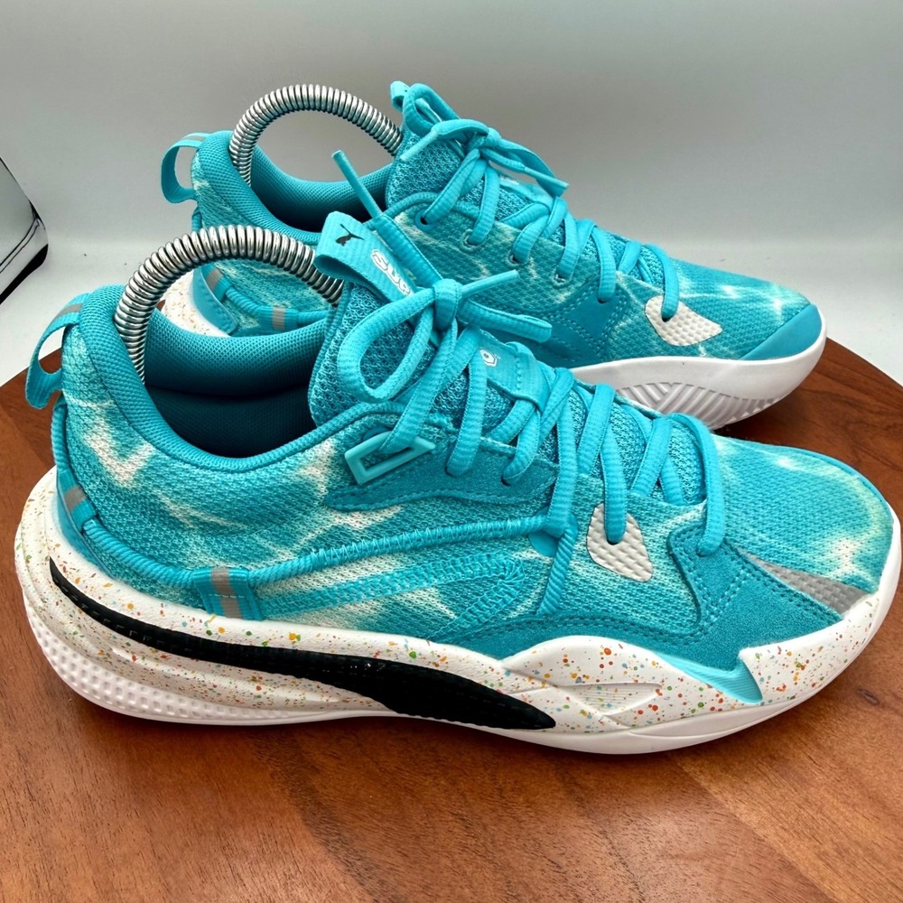 Puma Super Mario Sunshine RS-Dreamer Basketball‎ Shoes Blue 195077-01 Youth 6C